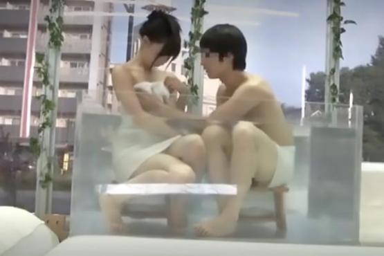 【MM号】マジックミラー号バイト友達同士の男女が混浴温泉体験！性欲に勝てず正常位でハメパコ